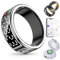 Gwenland Smart Ring Smartringe für Herren Damen, Fitness Tracker Rings mit LED Anzeige, Gesundheitsring IP68 Wasserdicht mit iOS und Android,Aktivitätstracker/Herzfrequenz/SpO2/Schlaf (Silber, 13)