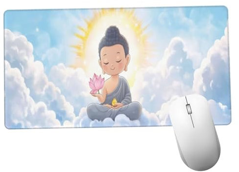 Azul Alfombrilla Ratón 1400x600x3mm Alfombrilla Raton XXL Grande con Base de Goma Antideslizante, Lavable, Accesorios Gaming Nubes, Ordenador Gamer Regalos, Mouse Pad Gaming Mejora La Velocida Y1370