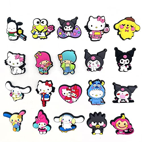 Fancico Sanr_io Shoe Charms 20pcs Different Decoration for Teens Adults Clog Accessories Party Favor