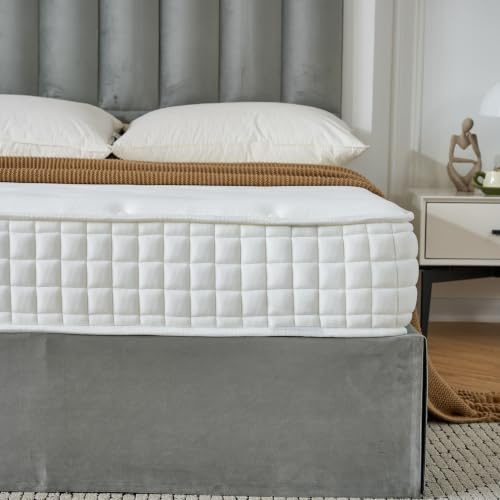 Sana Essentials Small Double Mattress 4FT, 7-Zone Pocket Sprung Foam Support for Comfort, Medium Firm Orthopaedic Design, Motion Isolation, Breathable and Durable Construction,120x190x20 cm