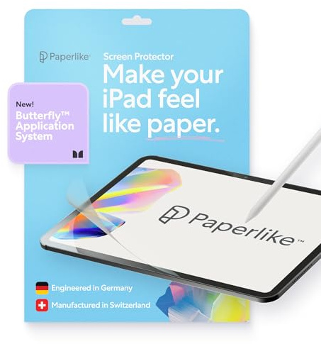 Paperlike® 3 Screen Protector (2x) for iPad mini (A17 Pro, 7th generation) & iPad mini (6th generation) – True Paper-Feel, Bubble-Free Install (Butterfly), Protects Pencil Tip