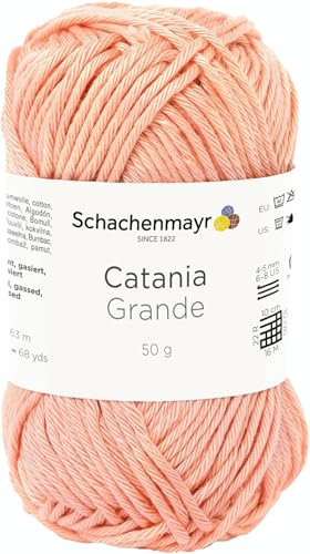 Schachenmayr Catania Grande 9807331-03210 aprikose Handstrickgarn, Häkelgarn, Baumwolle
