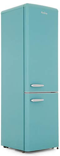 Amica FKR29653DEB 55 Centimeter Duck Egg Blue 60/40 Retro Freestanding Fridge Freezer