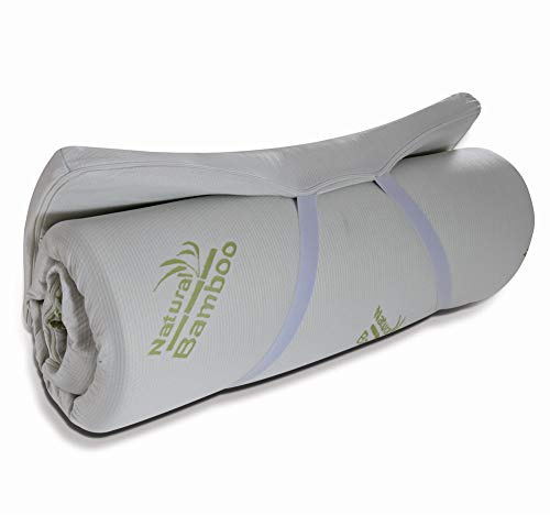 Topper Visco Memory Foam Alto 4 cm Corrector para colchón con tejido desenfundable y esquinas elásticas. 100% hipoalergénico italiano. Medida colchón: 80 x 190 cm