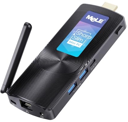 Mele PCG02 Fanless Mini PC Stick, Celeron J4125 8GB 128GB Stick Computer Desktop Micro, Supporto HDMI Wi-Fi5 Gigabit Ethernet, BT4.2 per Ufficio Aziendale Industriale Casa Media IoT.