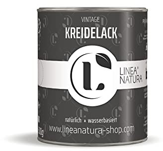 Linea Natura Pintura de tiza vintage para muebles (500 g), color gris