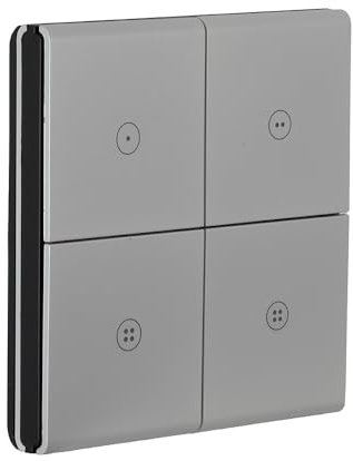 Candeo 4 button Wireless Scene Switch remote control, requires Tuya Zigbee Hub, interchangeable button tiles, USB rechargeable