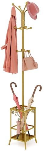 Hoctieon Coat Rack Freestanding, Coat Tree with Umbrella Holder