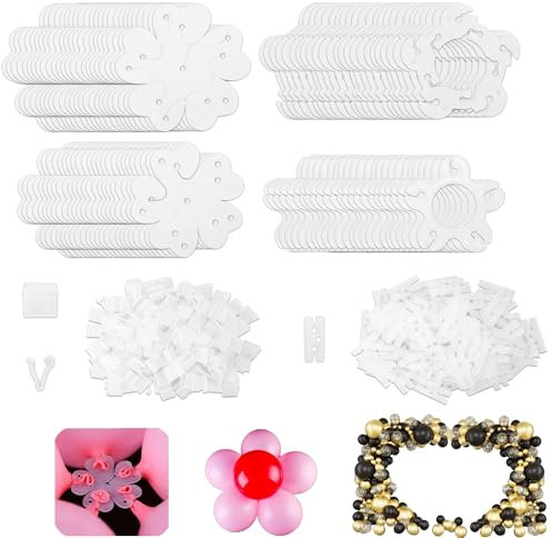 280 Accessori per Palloncini - Decorazioni per Compleanno e Matrimoni, Clip Portatili a Forma di Fiore, Chiusure per Fai Da Te, Feste, Natale