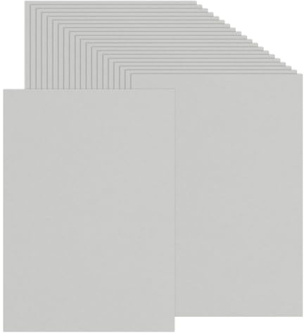 PATIKIL 50 ark färgat kartongpapper, A4 storlek 230 gsm tjockt kort lager tryckt färgat papper för gör-det-själv-hantverk scrapbooking korttillverkning festdekorationer, grå
