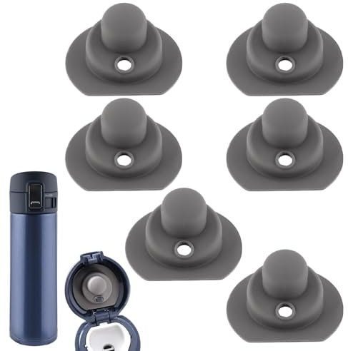 BOXOB 6pcs Upper Lid Cover Gasket Replacement for Zojirushi Stainless Steel Mug 16oz 12oz, Silicone Lid Seal Ring Parts Leak-Proof Accessories Compatible with SM-K Series Water Bottle, BPA Free