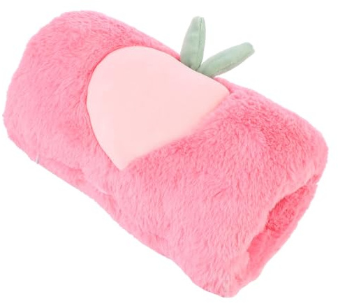 Kisangel Plush Hand Muffs, Peach Pattern Hand Warmer Pouch, Winter Arm Warmer Muffs for Women Girls Fashion Party Festival