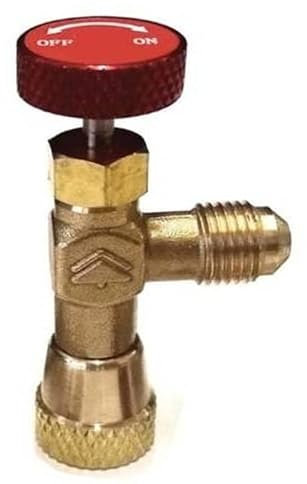 REPORSHOP - Valvula Envase Desechable R32 R290 Grifo Botella Rosca Izquierda 1/2 x 1/4