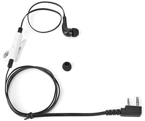 Walkie Talkie Headphone, Speaker Microphone, Earphone Headset Two Way Radio PTT Microphone In-Ear Type Earpiece for Kenwood/Baofeng (black)