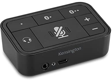 Kensington Universeller 3-in-1 Pro Audio Headset Switch, USB-Stromversorgung, Schnelles Wechseln zwischen Geräten, Ideal für Videokonferenzen im Büro und Home Office, Windows/Mac-Kompatibel (K83300WW)