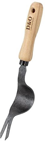 D&O Unkrautzieher (Borstahl, angeschliffenes Blatt) Gesamtlänge 31 cm - mit Holzstiel Perfekt für Unkrautvernichtung, Unkrautjäter, Löwenzahnstecher, Unkrautausstecher