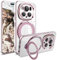 Ysnzaq Clear Hülle für Honor Magic6 Pro, [Militärischer Schutz] Stoßfest Slim Nicht Vergilbend Transparent mit Ständer Bumper Handyhülle für Honor Magic 6 Pro.LD Pink