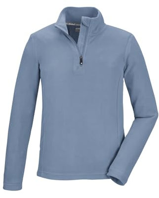 killtec Jungen Fleeceshirt mit Stehkragen und Reißverschluss KSW 184 BYS FLC SHRT, blaugrau, 140, 40867-000