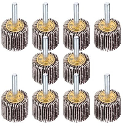 QUARKZMAN 1.2 Pouces Roues à Lamelles Montées Sur Tige Disque de Ponçage Roue Abrasive 80 Grains 10 Pièces