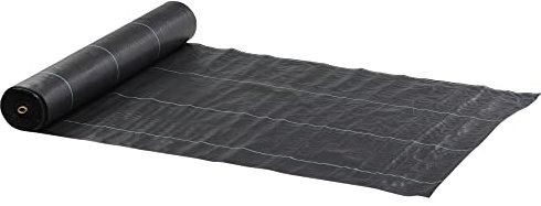 Outsunny Telo per Pacciamatura 50x2 m, Traspirante e Anti-UV, Telo Pacciamatura in Polipropilene, per Orto e Giardino, Nero