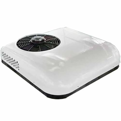 XYEJL 12V/24V Rv Rooftop Klimaanlage,Elektrisches Parken Klimaanlage,Schnelle Kühlung Passend Für Parkklimaanlage,Bus,Boot,Wohnmobil,Van,LKW,Wohnmobile,Anhänger,Traktoren,White-12V