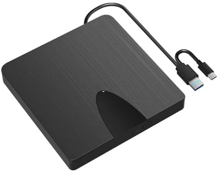 AYJYZHIAG Unidad óptica Externa USB 3.0 for portátil, Reproductor de DVD/CD/BD, Compatible con Windows y MacOS