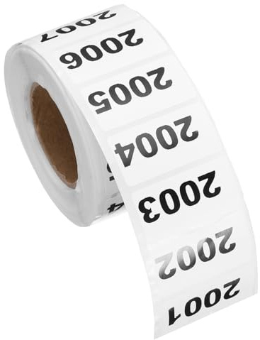 PATIKIL 2cm x 4cm Inventory Number Sticker, 1 Roll 2001 to 3000 Consecutive Number Labels Self-Adhesive Labels Tag 1000 Stickers for Office Warehouse Numbering Classification, Black
