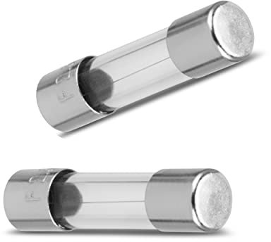 REV Sicherung KFZ - Feinsicherung flink, Glassicherung Set (2 x 0,5/1,0/1,6/2,5/4,0 A), Größe 5 x 20mm, silber