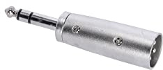Adaptador de jack estéreo de 6,3 mm macho a XLR macho.