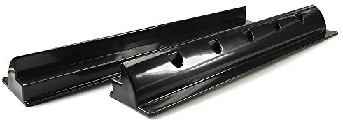 Offgridtec Spoiler Solar Dachhalterung Set von 2 (68 x 8,9 x 6,5 cm), Heavy Duty ABS PV Halterung für Solarmodule, Leicht & Stabil, Vorgebohrte Montageschraubenlöcher, Wetterfest & Langlebig, Schwarz
