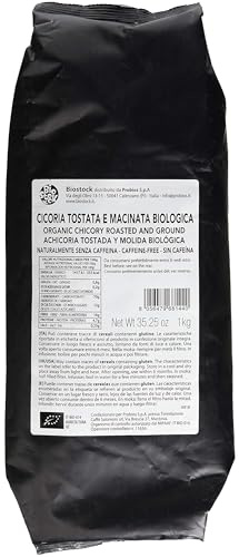 Probios Cicoria Per Moka Biologica Tostata e Macinata – Pura Naturale & Senza Caffeina - Cicoria Altamente Solubile Bio - 1Kg