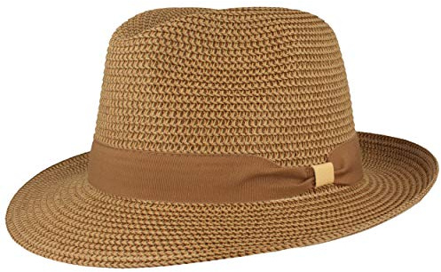 Breiter Sombrero de Sol Estilo Bogart Sombrero de Verano de Paja de Papel 100% Ligero Flexible Agradable a la Piel y Cómodo, Color Marrón L