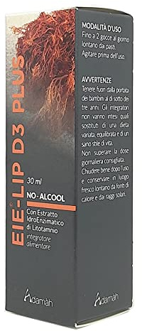 D3 PLUS ADAMAH 30 ml | EIE-LIP D3 Integratore con estratto idroenzimatico