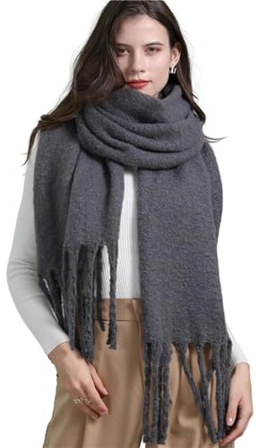 YRUIIA Sciarpa Donna Sciarpa Lunga Lunga Addensata per Le Donne Cashmere Artificiale Invernale Caldo Sciallone A Magazzino Grande （220 * 50 Cm）