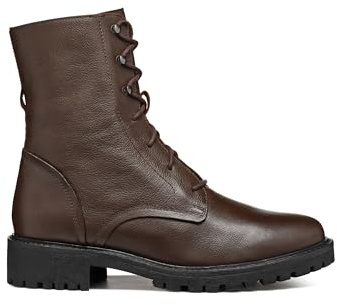 Geox D Hoara E, Bota de Tobillo Mujer, marrón Oscuro, 39.5 EU