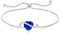YL Herz Armband 925 Sterling Silber Weißgold Plattiert Unendlichkeit Armband September Geburtsstein Saphir Schmuckgeschenke für Damen Mutter Freundin