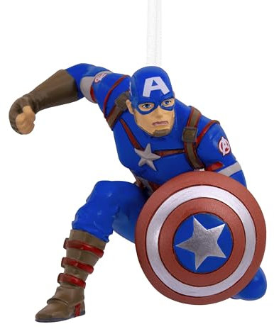 Hallmark Captain America Ornament, MARVEL Avengers Tree Decoration, Disney Hanging Ornament, Christmas Hanging Ornament, Gifts for Christmas