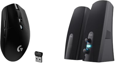 Logitech G305 Radio-fréquence Souris & Trust Almo Enceinte PC 2.0,10 Watt