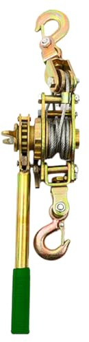 Tensor Tensor De Cuerda - Herramienta De Trinquete Manual De 22,05 Pulgadas | Dispositivo De Polea De Acero Al Carbono: Manivela Manual De Doble Gancho 1-2T Con Garra De Bloqueo Que Garantiza Un Agarr
