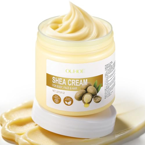 BUTBU 227g Manteca de Karite, Pura Manteca de Karité Natural sin Refinar, Mante-ca de Kari-té Hidratante Orgánica, Hidratante y No Grasosa, Hidrata de Forma Duradera, para Cuerpo Cara Piel Pelo Uñas