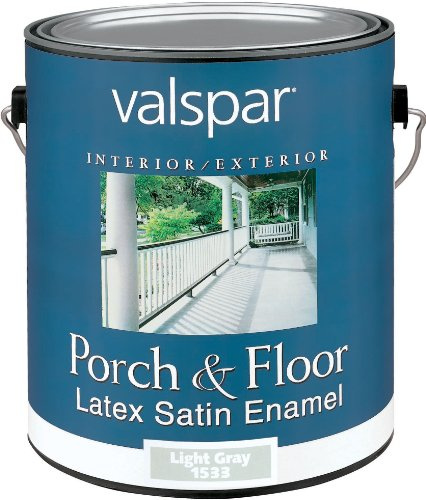 Valspar 1533 Porch and Floor Latex Satin Enamel, 1-Gallon, Light Gray