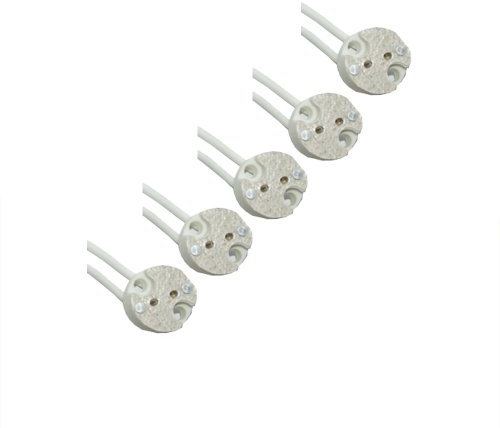 5 x GU5,3/G4/G6,35 Fassung Keramik LED Halogen mit Kabel