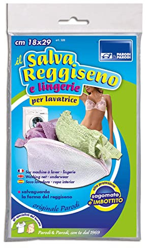 PARODI & PARODI- Il Salva Reggiseno e Lingerie, Sacco per Proteggere il Bucato, Sacchetto in Rete per Lavatrice, Ideale per Lavare Reggiseni e Bralette ne Salvaguardia la Forma, 18x29 cm
