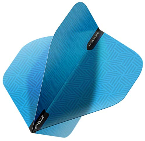 RED DRAGON Hardcore XT Blue Patterned Extra Thick Standard Dart Flights - 4 sets Per Pack (12 Dart Flights in total)