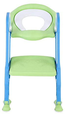Toilettensitz Kinder mit Treppe Töpfchen Töpfchentrainer Trainer Sitz Faltbar Toilettensitz Verstellbarer Toilettenaufsatz Rutschfest Toilettenstuhl mit höhenverstellbarer Leiter