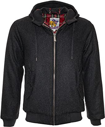 HARRINGTON CHAQUETA LANA CON CAPUCHA Y FORRO ACOLCHADO - HOMBRE - chaqueta - GRIS - S