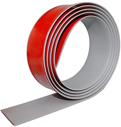 Floor Transition Strip Self Adhesive Floor Cover Strips Laminate 3 Wide Vinyl Flat Divider Transitions (7.5cm, 3.3Ft, Gray)