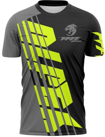 MTB Trikot,Herren Radtrikot Fahrradtrikot Kurze, Motocross | MX MTB Mountainbike,Shirt Downhill Fahrrad Jersey Schnelltrocknend (Grau,XL)