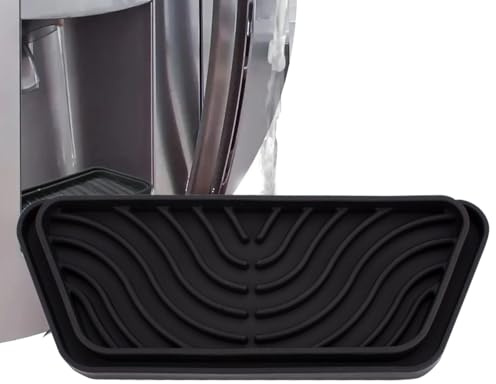 ZAAWUUT Vassoio raccogli gocce per frigorifero, dispenser d'acqua per frigorifero, previene macchie e fuoriuscite, mini dispenser antiscivolo in silicone (nero)