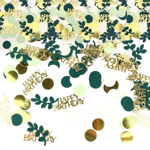 200 Stück Konfetti, Streudeko Geburtstag Deko Grün, Happy Birthday Glitzer Confetti für Jubiläen, Geburtstage, Partys, Tischdeko